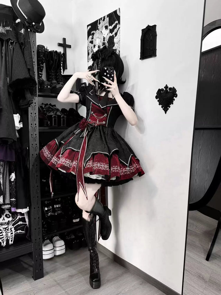 Rose Blood Hunter Gothic-Lolita Kleiderset Detailansicht 11