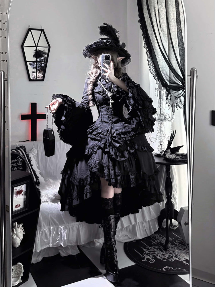 Immortal Bird black Gothic Lolita skirt