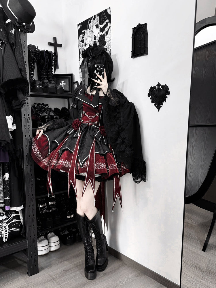 Rose Blood Hunter Gothic-Lolita Kleiderset Detailansicht 5