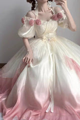 Multi-Color Bowknot Plus Size Elegant Princess Sweet Lolita Dress - Product - 2