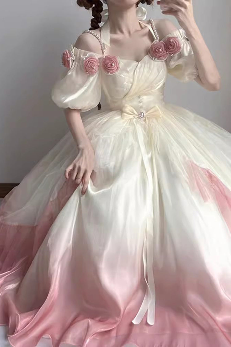 fiocco multicolore Taglie forti Elegante principessa dolce (solo abito) vista dettagliata 2