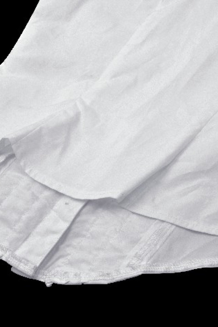 White Turn-down Collar Ruffled Long Sleeves Women's Gothic Blouse - Product - 14
