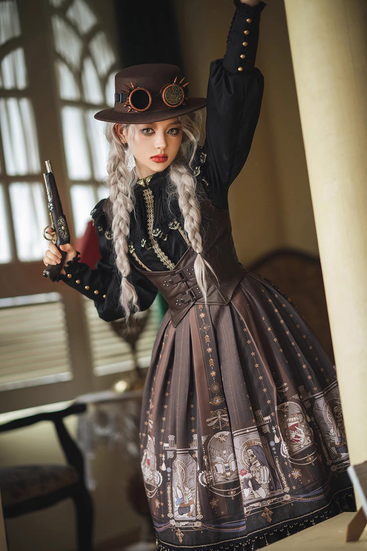 Demon Hunting Notes PU Gothic Punk Lolita Vest 2 Colors - Product - 9