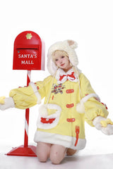 Yellow [Mushroom House] Long Sleeves Embroidery Bowknot Sweet Lolita Coat - Product - 2