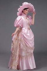 European Style Long Sleeves Multi-layer Ruffle Classic Elegant Princess Victorian Dress 3 Colors - Product - 7