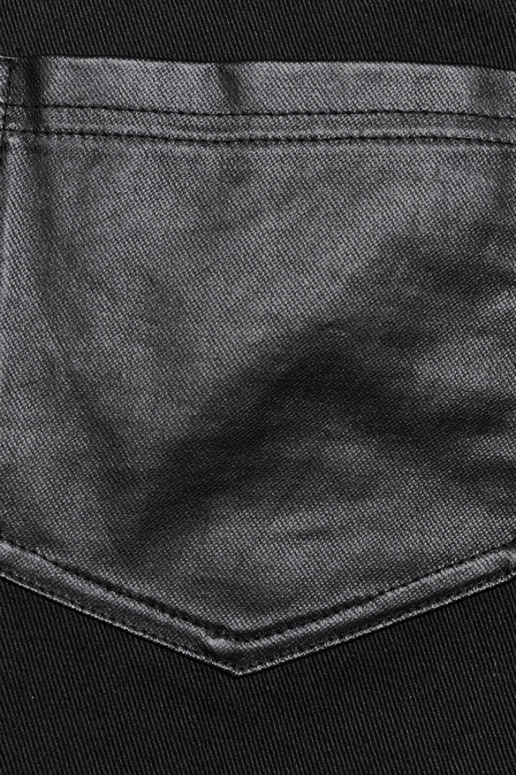 Black Mesh Rivet Women's Punk Flared Pants - Product - 9