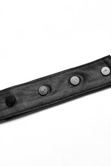Black Metal Ring Buckle Backless Women's Punk Corset - Product - 6