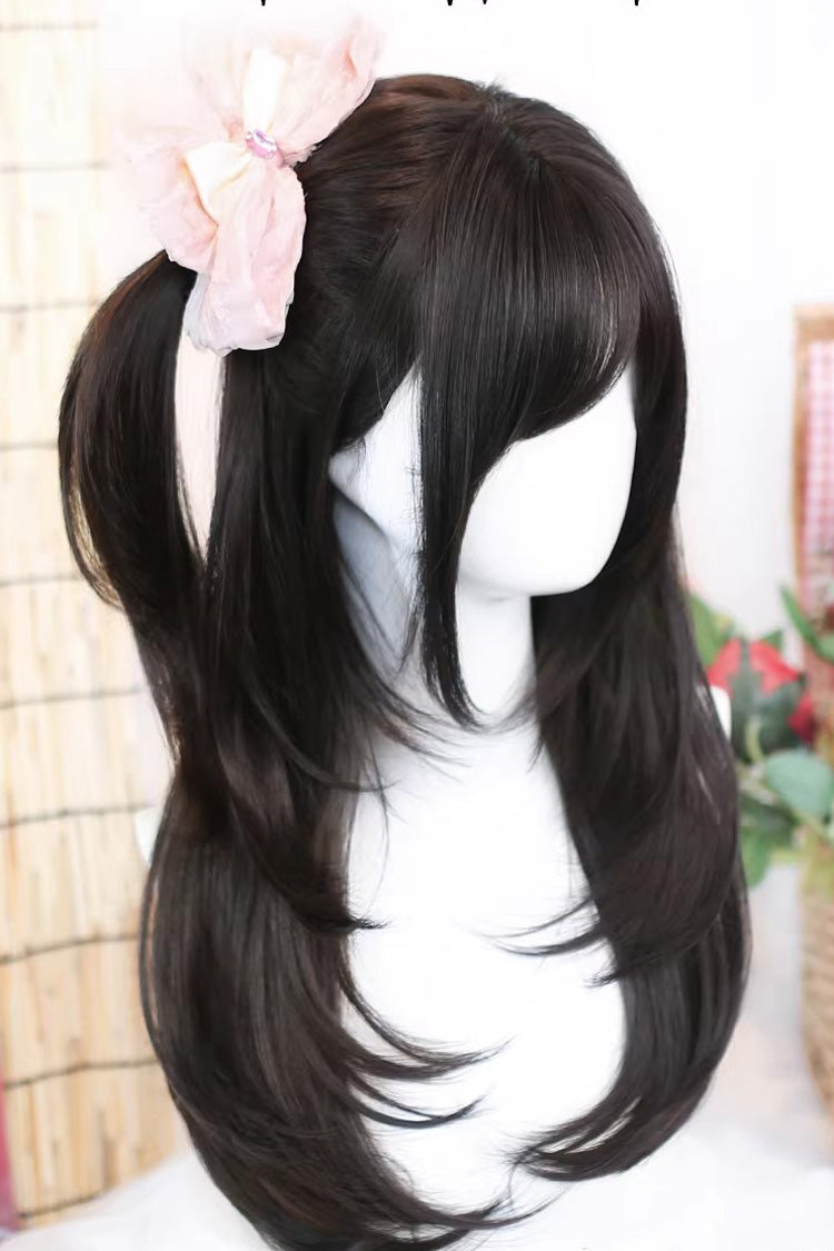 Long Straight Hair Sweet Japanese Lolita Wig 2 Colors - Product - 2