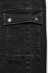 Black Multi-pockets Pleated Men's Punk Pants - Product - 8