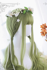Green Long Microroll Sweet Lolita Wigs - Product - 2