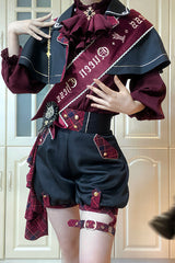 The Queen's Chess Handsome Military Prince Ouji Lolita Set 3 Colors - Red - 1