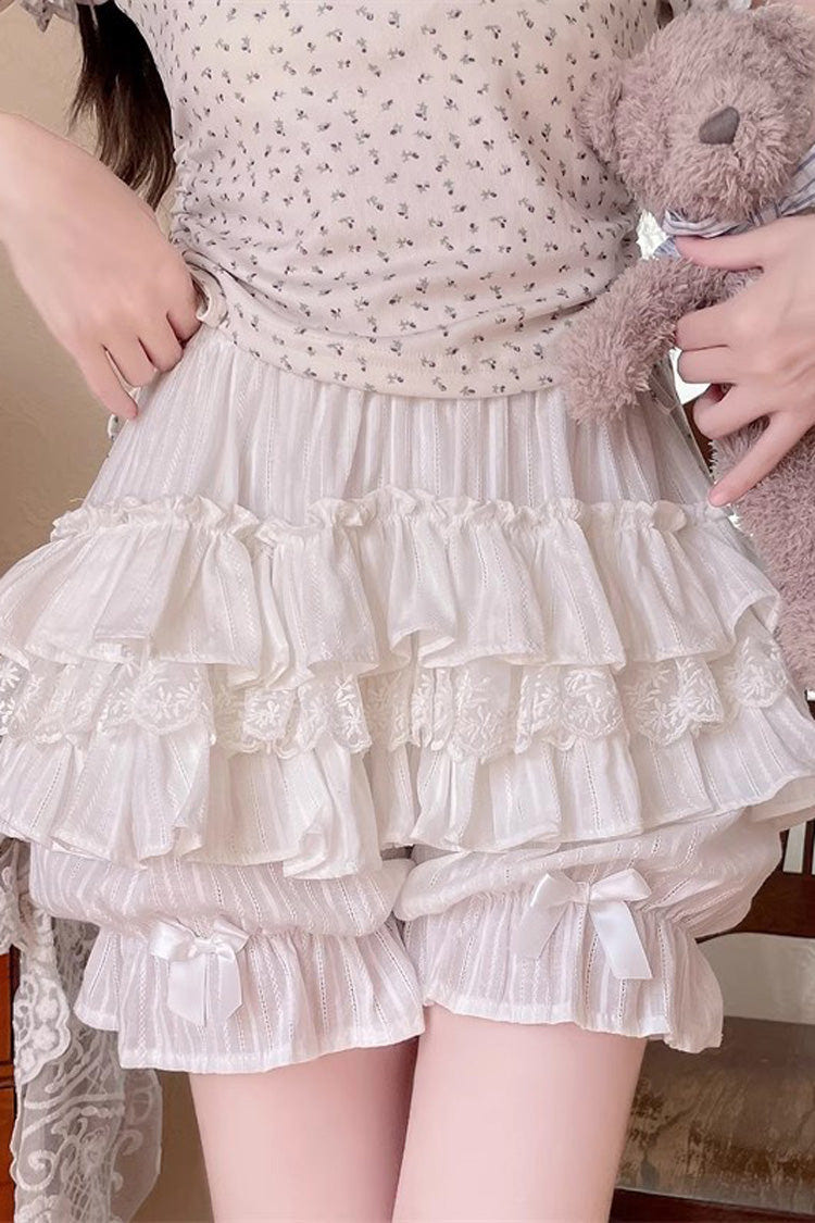 Dark Pattern Multi-layer Print Bowknot Pumpkin Sweet Lolita Leggings 4 Colors - Product - 7