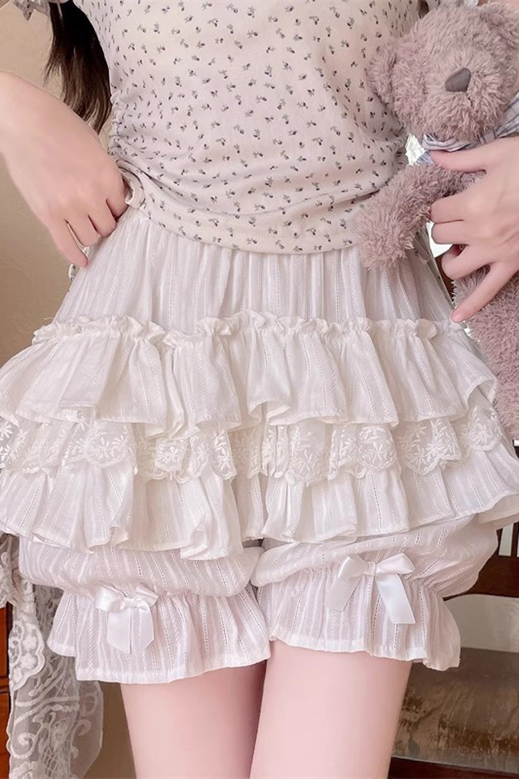 Dark Pattern Multi-layer Print Bowknot Pumpkin Sweet Lolita Leggings 4 Colors - Product - 7