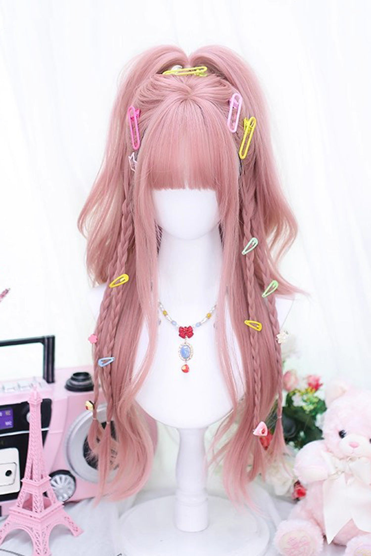 Pink Sweet Dopamine Lolita Long Curly Wig - Product - 2