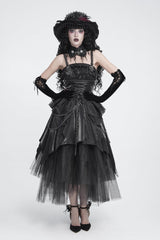 Black Lace Women's Gothic Floral Tassels Neckwear - Product - 2