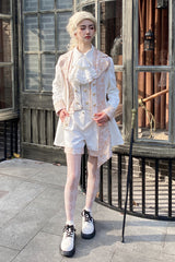 White Hot Stamping Embroidery Ouji Handsome Cool Lolita Vest - Product - 9