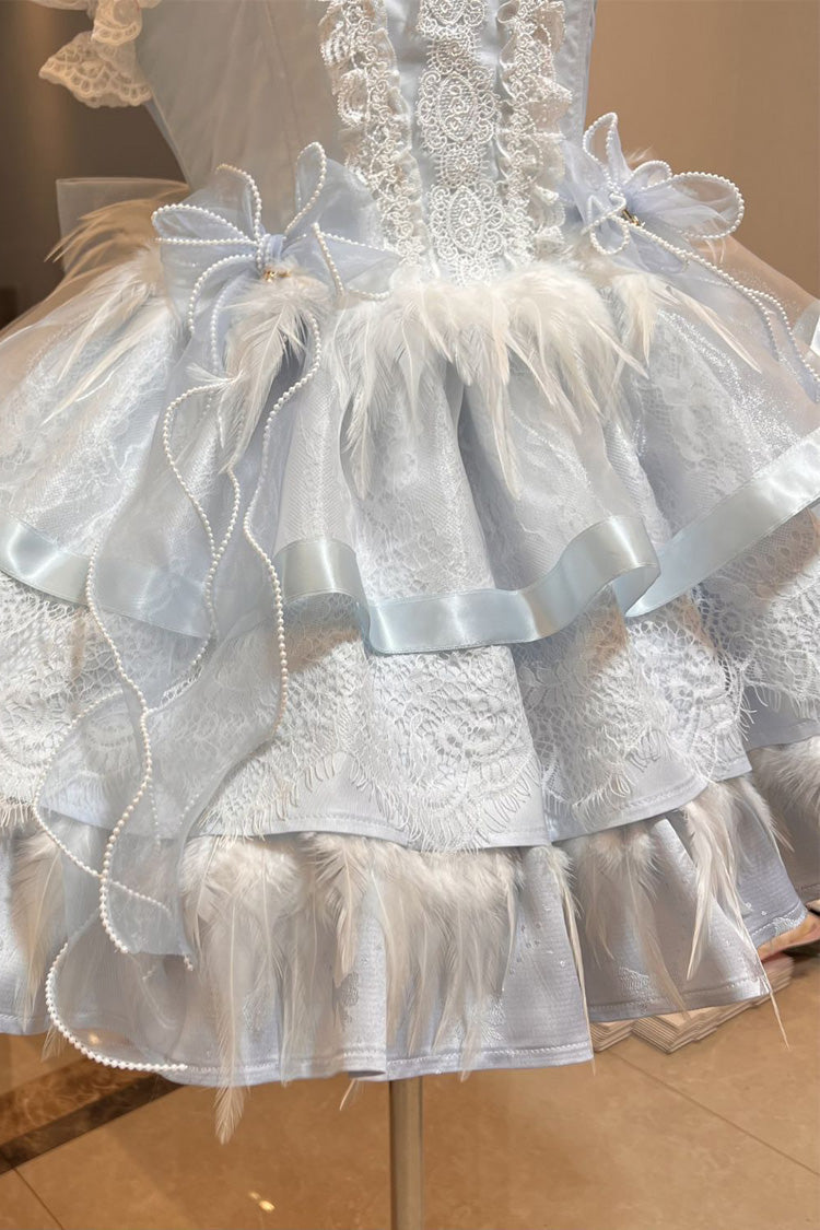 Wings Arrival Multi-layer Ruffle Bowknot Ballet Style Sweet Elegant Lolita Jsk Dress 3 Colors - Product - 23