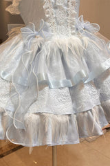 Wings Arrival Multi-layer Ruffle Bowknot Ballet Style Sweet Elegant Lolita Jsk Dress 3 Colors - Product - 23