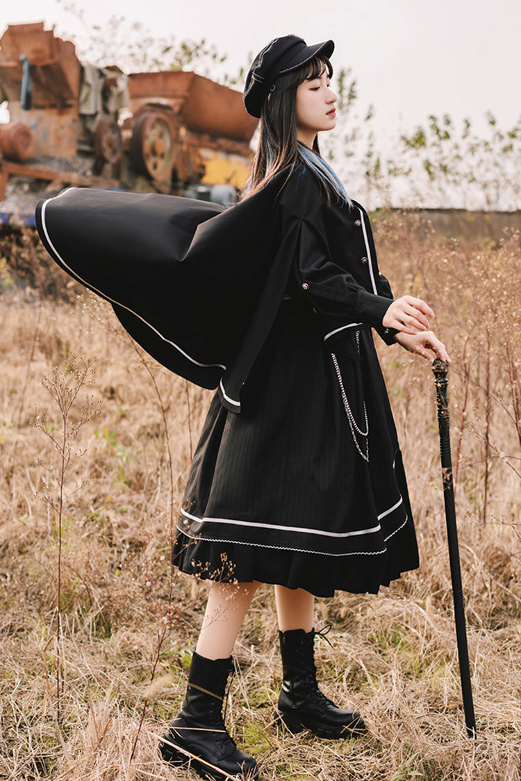 Black Military Style Loyalist Chariot Gothic Lolita Dress - Product - 5