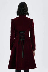 Victorian Stand Collar Long Sleeves Floral Womens Gothic Coat 2 Colors - Product - 7