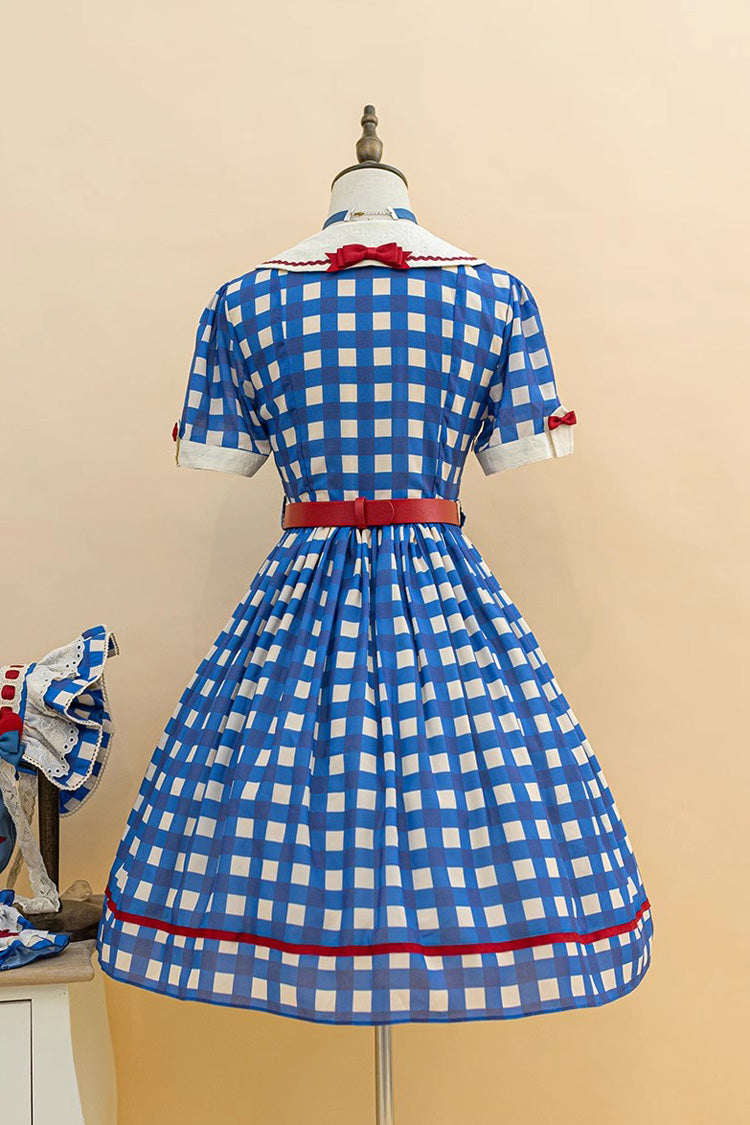 Sweetheart Cat Short Sleeves Print Embroidery Sweet Lolita Dress 3 Colors - Product - 21