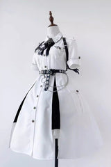 Evil Python 2.0 Short Sleeves Gothic Military Handsome Lolita Dress 3 Colors - Product - 19