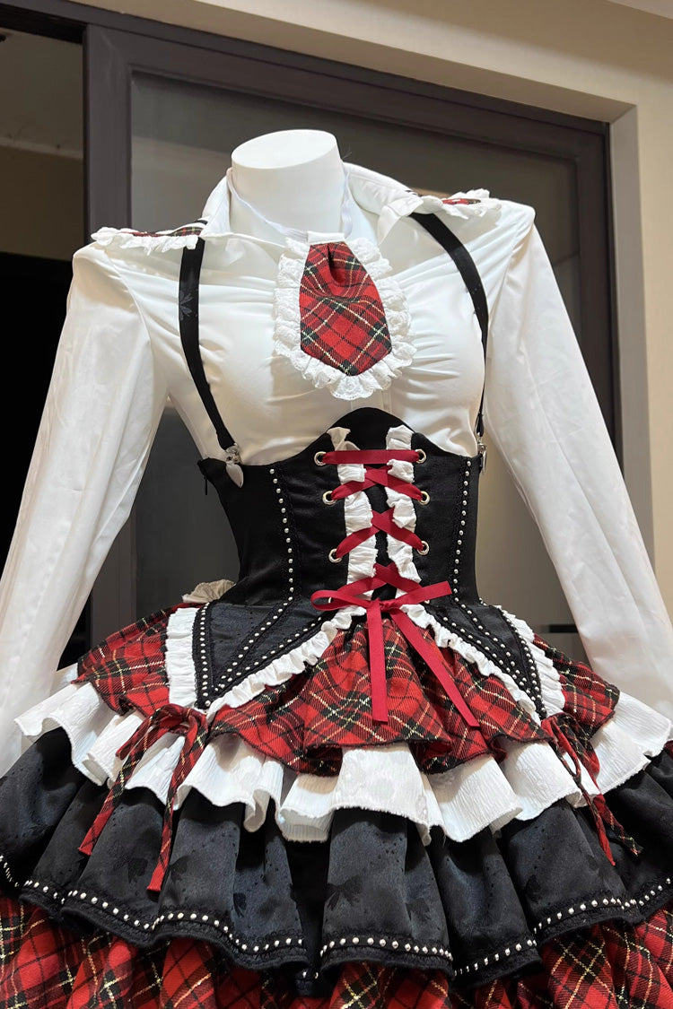 White Opera Rock Girl Classic Lolita Blouse - White - 3