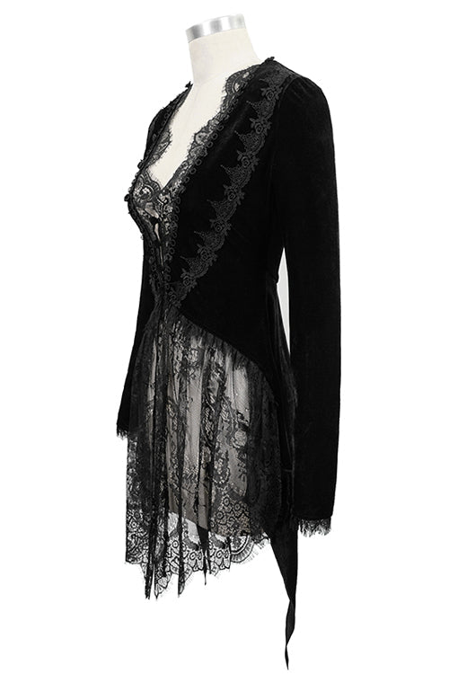 Black Knitted Mini Womens Jacket Dress - Product - 6