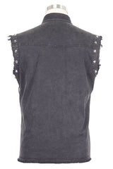 Black Rock Unedged Sleeveless Faded Mens Punk Blouse - Product - 7