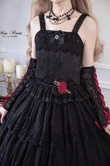 Black [Forest Waltz] Embroidery Sweet Elegant Lolita Suspender Top - Product - 4