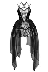 Black [Liquid Invasion] Halterneck Print Ruffle Gothic Lolita Jsk Dress - Product - 3