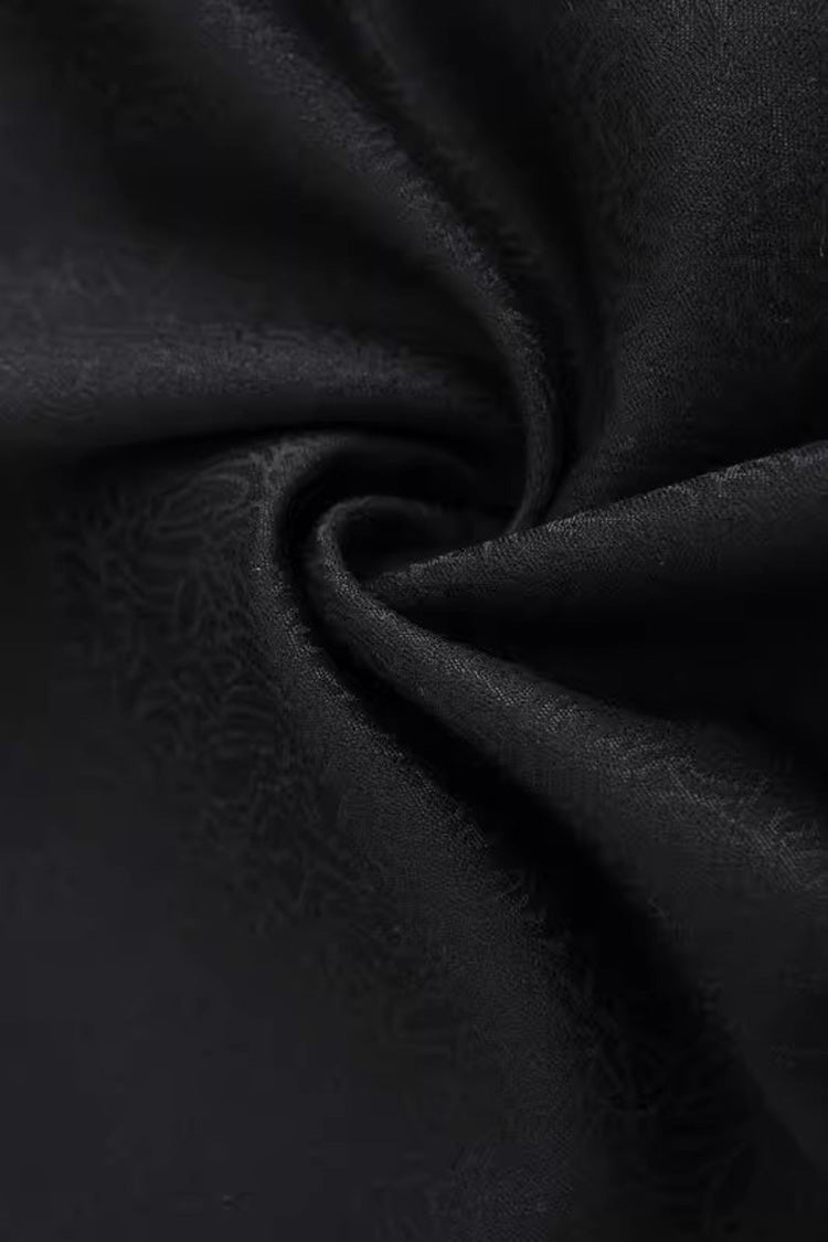 Black Eternal Dawn Retro Elegant Handsome Neutral Prince Gothic Ouji Long Coat - Product - 6