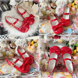 Bowknot Round-Toe Low Heel Sweet Lolita Mary Jane Shoes 4 Colors - Product - 7
