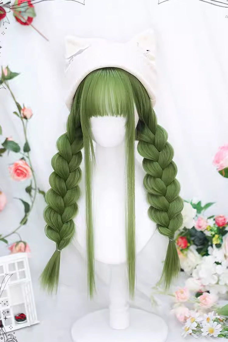 Avocado Green Sweet Lolita Long Straight Wig - Product - 4