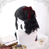 Black roman roll long classic lolita wigs - Product - 3