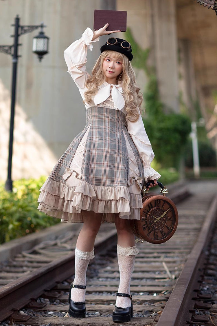 Multi-Color Backlight Memoirs Elegant Slim Bowknot Sleeveless Ruffle Classic Lolita Dress - Product - 6