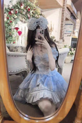 White Sleeveless Multi-layer Ruffle Bowknot Sweet Lolita Jsk Dress - Product - 8