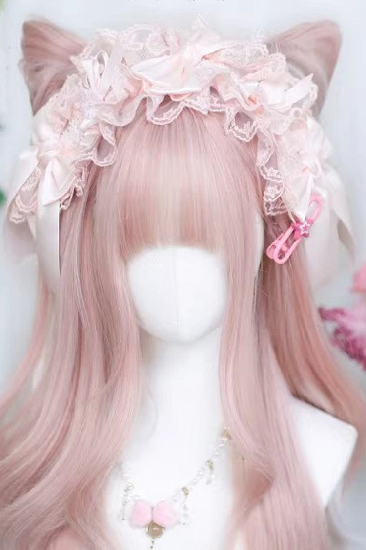 Pastel Pink Ombre Soft Curls Long Sweet Lolita Wig - Product - 3