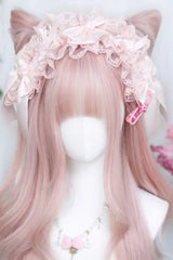 Pastel Pink Ombre Soft Curls Long Sweet Lolita Wig - Product - 3