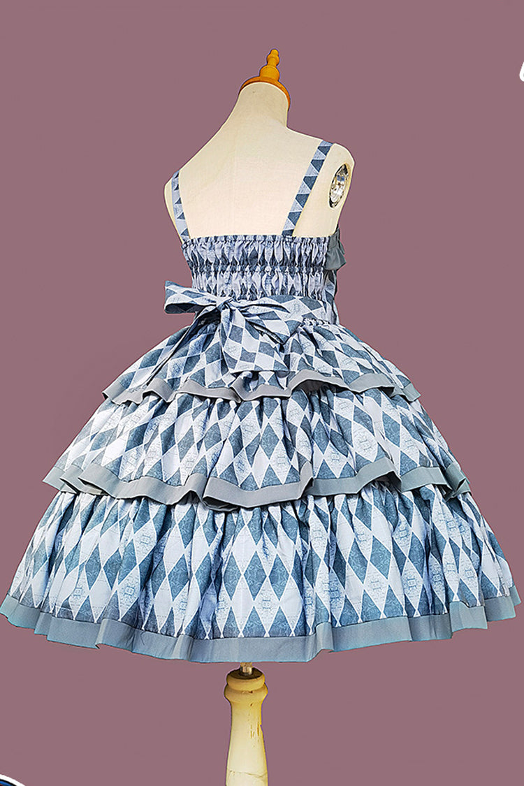 Stripe Print [Cloth Cat] Triple-Layered Ruffle Bowknot Sweet Lolita Dress 4 Colors - Product - 8