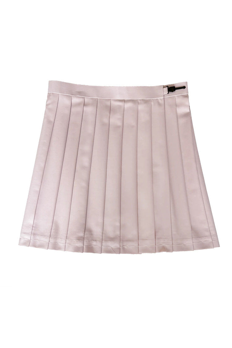 Pink Short Sleeves Triple-Layered Ruffled Bow Plus Size Japanese Preppy Style Sweet Sailor Collar Two-piece Set - Pleated-Skirt(Only) - 10