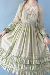 Girly Nelly Embroidery Multi-Layer Ruffle Sweet Lolita Dress 4 Colors - Product - 8