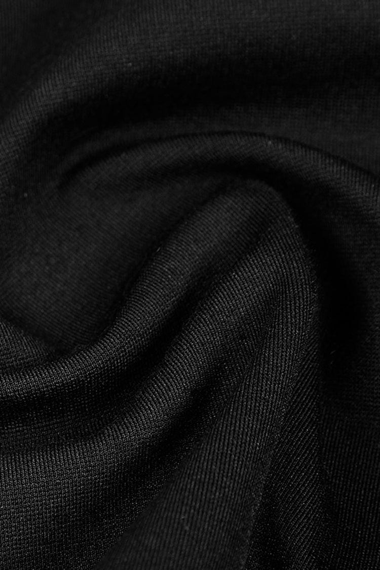 Black Halterneck Sleeveless Embroidery Zipper Backless Women's Punk Vest - Product - 6