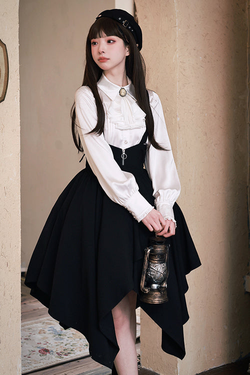 Black Retro Tomorrow Vow High Waisted Sweet Lolita Strap Dress - Product - 3