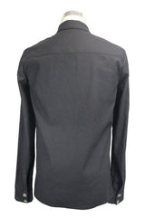 Black Cotton Long Sleeves Mens Punk Blouse - Product - 5