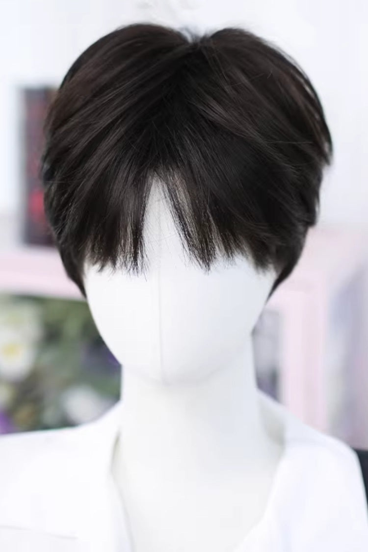 Natural Black Cool Androgynous Short Lolita Wig - Product - 4