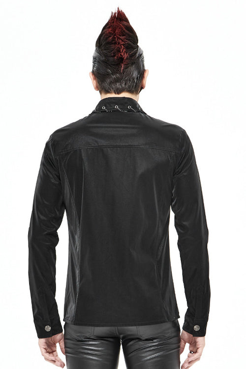 Black Rock Drawstring Mens Punk Blouse - Product - 4