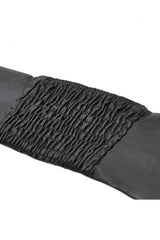 Black Eyelet Buckled Zippered Women's Punk Leather Belt with Side Pouches - Product - 17