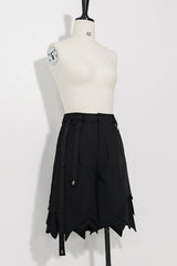 Black Spooky Shadow Irregular High Waisted Ouji Lolita Shorts - Product - 2