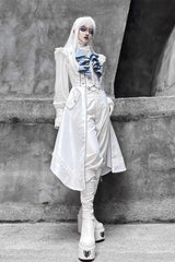 White Mermaid Bone Embroidery Ouji Fashion Handsome Lolita Long Pants - Product - 3